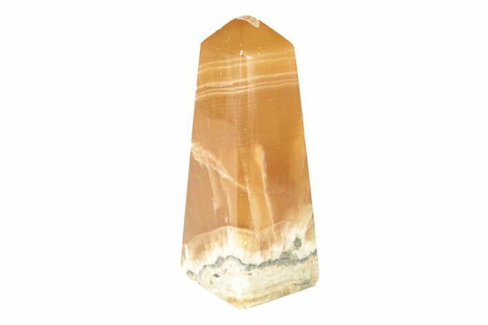Bargain, Polished Banded Honey Calcite Obelisk - Pakistan #266922
